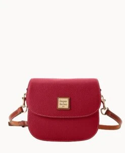 Pebble Grain Saddle Bag Wine -Dooney & Bourke B2323G AWWNPATN 1