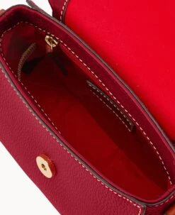 Pebble Grain Saddle Bag Wine -Dooney & Bourke B2323G AWWNPATN ALT2 1