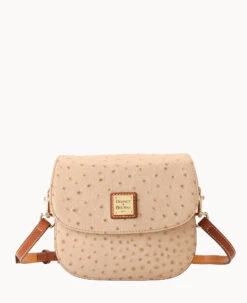 Ostrich Saddle Bag Sand