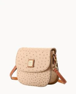 Ostrich Saddle Bag Sand -Dooney & Bourke B2323G OTSDPAKR ALT1 1