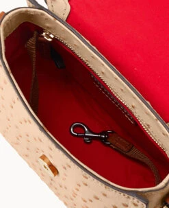 Ostrich Saddle Bag Sand -Dooney & Bourke B2323G OTSDPAKR ALT2