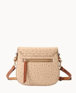 Ostrich Saddle Bag Sand -Dooney & Bourke B2323G OTSDPAKR ALT3 1