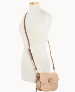Ostrich Saddle Bag Sand -Dooney & Bourke B2323G OTSDPAKR ALT4 1