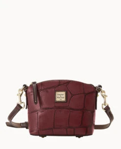 Denison Mini Domed Crossbody Bordeaux