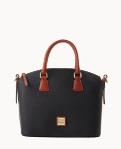 Pebble Grain Domed Satchel Olive -Dooney & Bourke B2327G AWBLPATN