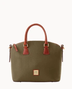 Pebble Grain Domed Satchel Olive -Dooney & Bourke B2327G AWOLPATN 2