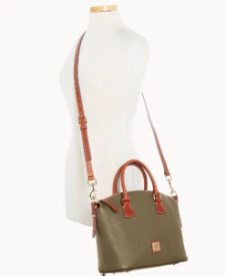 Pebble Grain Domed Satchel Olive -Dooney & Bourke B2327G AWOLPATN ALT4