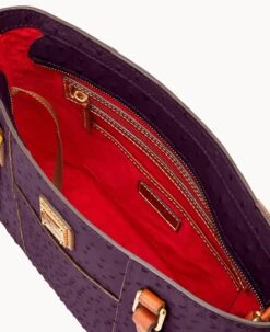 Ostrich Small Lexington Plum Wine -Dooney & Bourke B2342G OTXPPATN ALT2 1