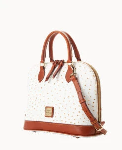 Ostrich Zip Zip Satchel Bone -Dooney & Bourke B2343G OTBOPATN ALT1