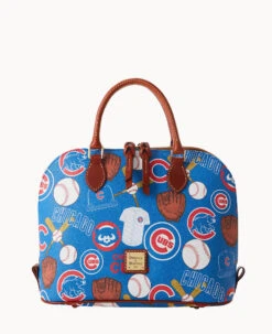 MLB Cubs Zip Zip Satchel CUBS -Dooney & Bourke B2343G QUBUPATNCUBS