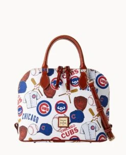 MLB Cubs Zip Zip Satchel CUBS -Dooney & Bourke B2343G QUMWPATNCUBS 1