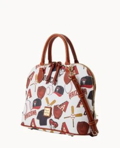 MLB Diamondbacks Zip Zip Satchel DIAMONDBACKS -Dooney & Bourke B2343G QUMWPATNDBAK ALT1 1