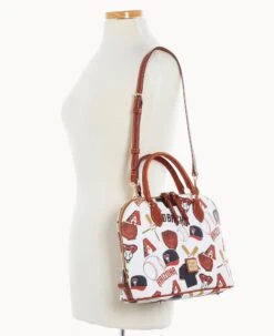 MLB Diamondbacks Zip Zip Satchel DIAMONDBACKS -Dooney & Bourke B2343G QUMWPATNDBAK ALT4 1