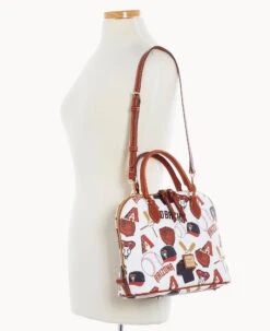 MLB Diamondbacks Zip Zip Satchel DIAMONDBACKS -Dooney & Bourke B2343G QUMWPATNDBAK ALT4