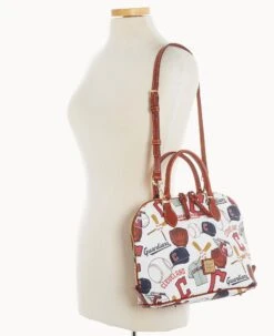 MLB Guardians Zip Zip Satchel GUARDIANS -Dooney & Bourke B2343G QUMWPATNGUAR ALT4 1