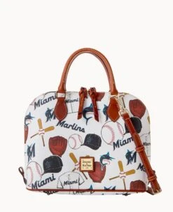 MLB Marlins Zip Zip Satchel MARLINS -Dooney & Bourke B2343G QUMWPATNMRLN 2