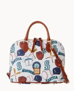 MLB Mariners Zip Zip Satchel MARINERS -Dooney & Bourke B2343G QUMWPATNMRNR 2