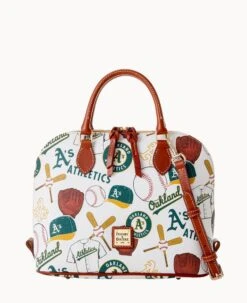 MLB Athletics Zip Zip Satchel ATHLETICS 13 MLB Athletics Zip Zip Satchel ATHLETICS -Dooney & Bourke B2343G QUMWPATNOAKA 1