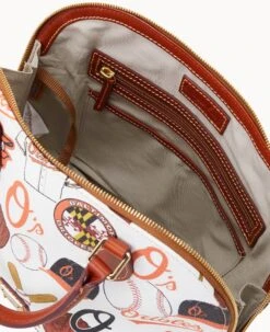 MLB Orioles Zip Zip Satchel ORIOLES -Dooney & Bourke B2343G QUMWPATNORLS ALT2 1