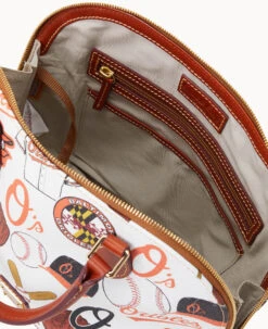MLB Orioles Zip Zip Satchel ORIOLES -Dooney & Bourke B2343G QUMWPATNORLS ALT2