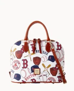 MLB Red Sox Zip Zip Satchel RED SOX -Dooney & Bourke B2343G QUMWPATNRDSX 1