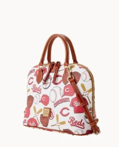 MLB Reds Zip Zip Satchel REDS -Dooney & Bourke B2343G QUMWPATNREDS ALT1 1