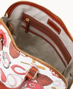 MLB Reds Zip Zip Satchel REDS -Dooney & Bourke B2343G QUMWPATNREDS ALT2 1