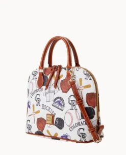 MLB Rockies Zip Zip Satchel ROCKIES -Dooney & Bourke B2343G QUMWPATNROKI ALT1 1