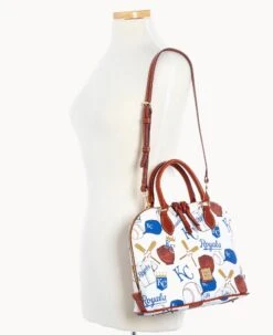 MLB Royals Zip Zip Satchel ROYALS 17 MLB Royals Zip Zip Satchel ROYALS -Dooney & Bourke B2343G QUMWPATNRYLS ALT4 1