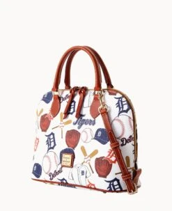 MLB Tigers Zip Zip Satchel TIGERS -Dooney & Bourke B2343G QUMWPATNTGRS ALT1 1