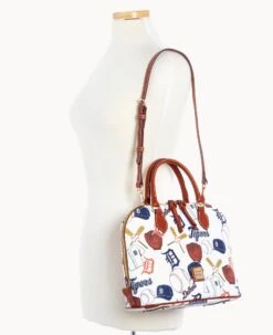 MLB Tigers Zip Zip Satchel TIGERS -Dooney & Bourke B2343G QUMWPATNTGRS ALT4 1