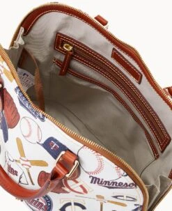 MLB Twins Zip Zip Satchel TWINS -Dooney & Bourke B2343G QUMWPATNTWNS ALT2 1