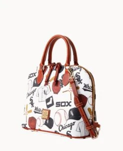 MLB White Sox Zip Zip Satchel WHITE SOX -Dooney & Bourke B2343G QUMWPATNWHSX ALT1 1