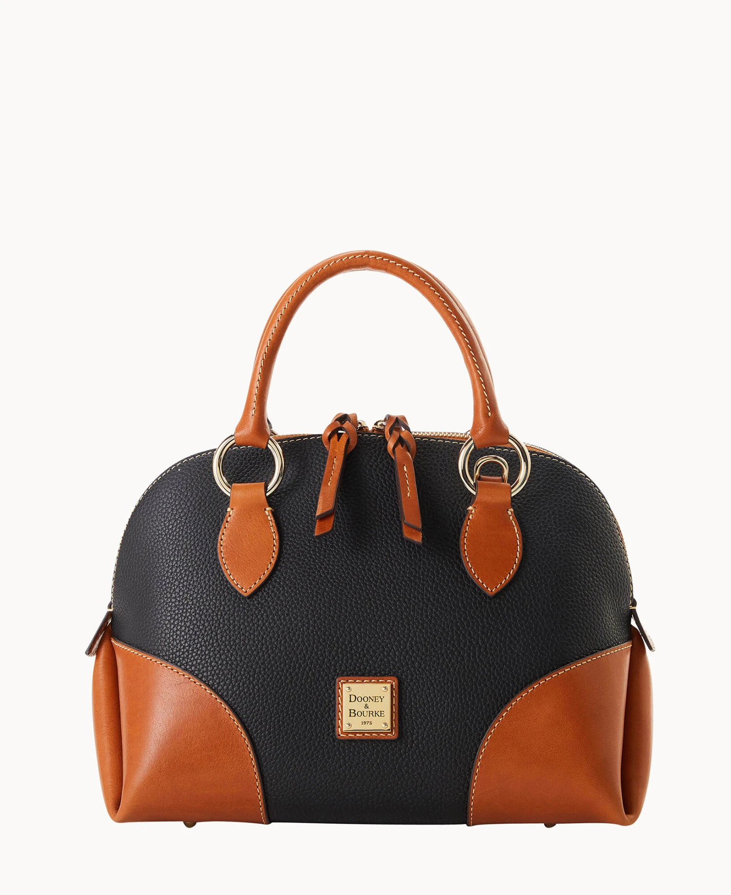 Pebble With Florentine Trim Domed Satchel Clementine 10 Pebble With Florentine Trim Domed Satchel Clementine - Image 10
