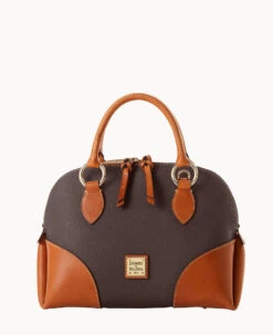 Pebble With Florentine Trim Domed Satchel Clementine 30 Pebble With Florentine Trim Domed Satchel Clementine -Dooney & Bourke B2350G 9FBMSCNA