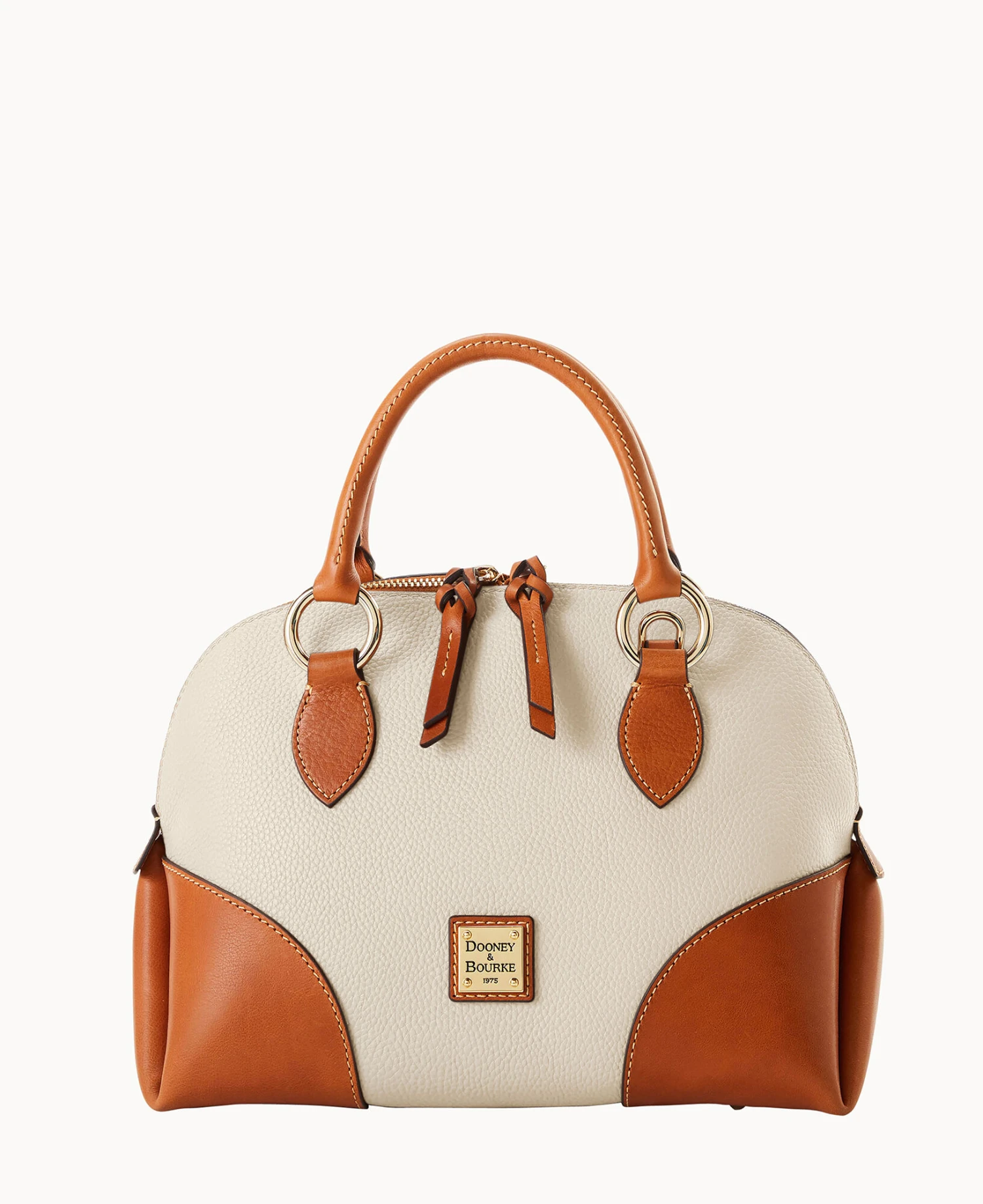 Pebble With Florentine Trim Domed Satchel Clementine 12 Pebble With Florentine Trim Domed Satchel Clementine - Image 12