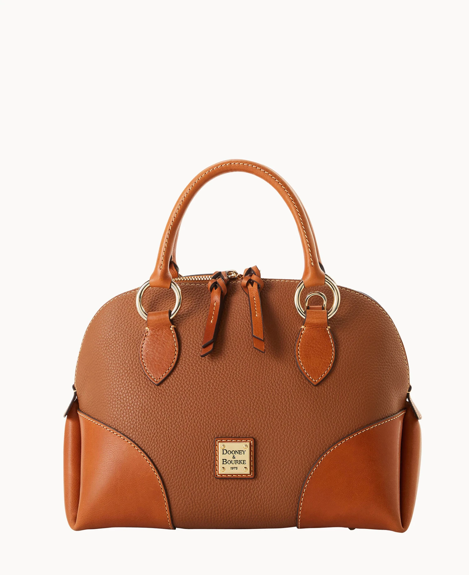 Pebble With Florentine Trim Domed Satchel Clementine 13 Pebble With Florentine Trim Domed Satchel Clementine - Image 13