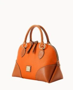 Pebble With Florentine Trim Domed Satchel Clementine 25 Pebble With Florentine Trim Domed Satchel Clementine -Dooney & Bourke B2350G 9FCESCNA ALT1 1
