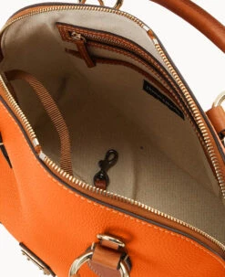 Pebble With Florentine Trim Domed Satchel Clementine 22 Pebble With Florentine Trim Domed Satchel Clementine -Dooney & Bourke B2350G 9FCESCNA ALT2
