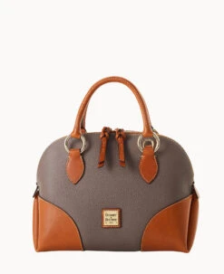 Pebble With Florentine Trim Domed Satchel Clementine 35 Pebble With Florentine Trim Domed Satchel Clementine -Dooney & Bourke B2350G 9FELSCNA