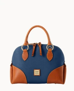 Pebble With Florentine Trim Domed Satchel Clementine 37 Pebble With Florentine Trim Domed Satchel Clementine -Dooney & Bourke B2350G 9FJESCNA