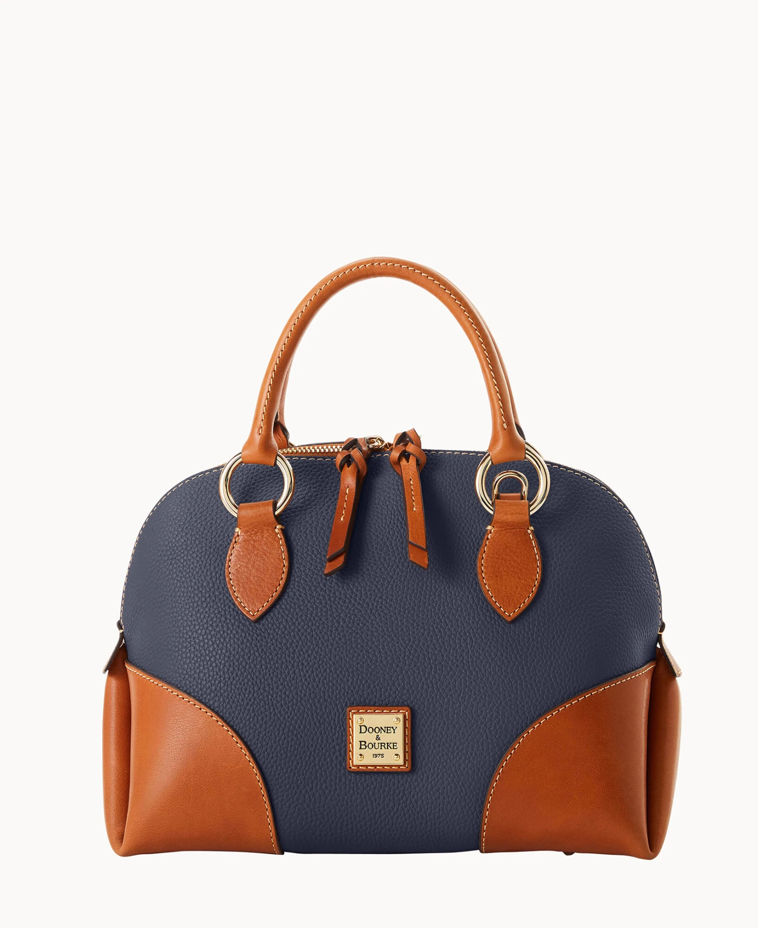 Pebble With Florentine Trim Domed Satchel Clementine 19 Pebble With Florentine Trim Domed Satchel Clementine - Image 19
