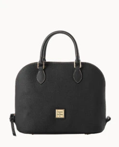 Pebble Grain Domed Satchel Taupe -Dooney & Bourke B2367G AWBLPABL