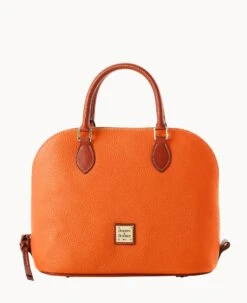 Pebble Grain Domed Satchel Taupe -Dooney & Bourke B2367G AWCEPATN