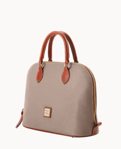 Pebble Grain Domed Satchel Taupe -Dooney & Bourke B2367G AWTPPATN ALT1