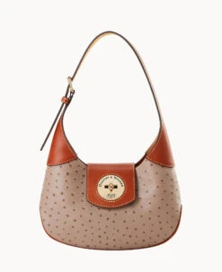 Ostrich Turnlock Hobo 26 Light Taupe