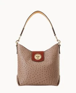 Ostrich Turnlock Sac 30 Light Taupe -Dooney & Bourke B2381G OTXDPATN 1