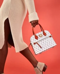 Gretta Domed Satchel Bone -Dooney & Bourke BGRET1954 ILD lifestyle 1