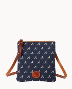 MLB Braves Small North South Top Zip Crossbody Braves -Dooney & Bourke BL370G MJNVPATNBRVE 2