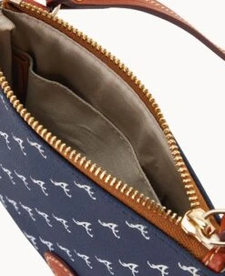 MLB Braves Small North South Top Zip Crossbody Braves -Dooney & Bourke BL370G MJNVPATNBRVE ALT2 1